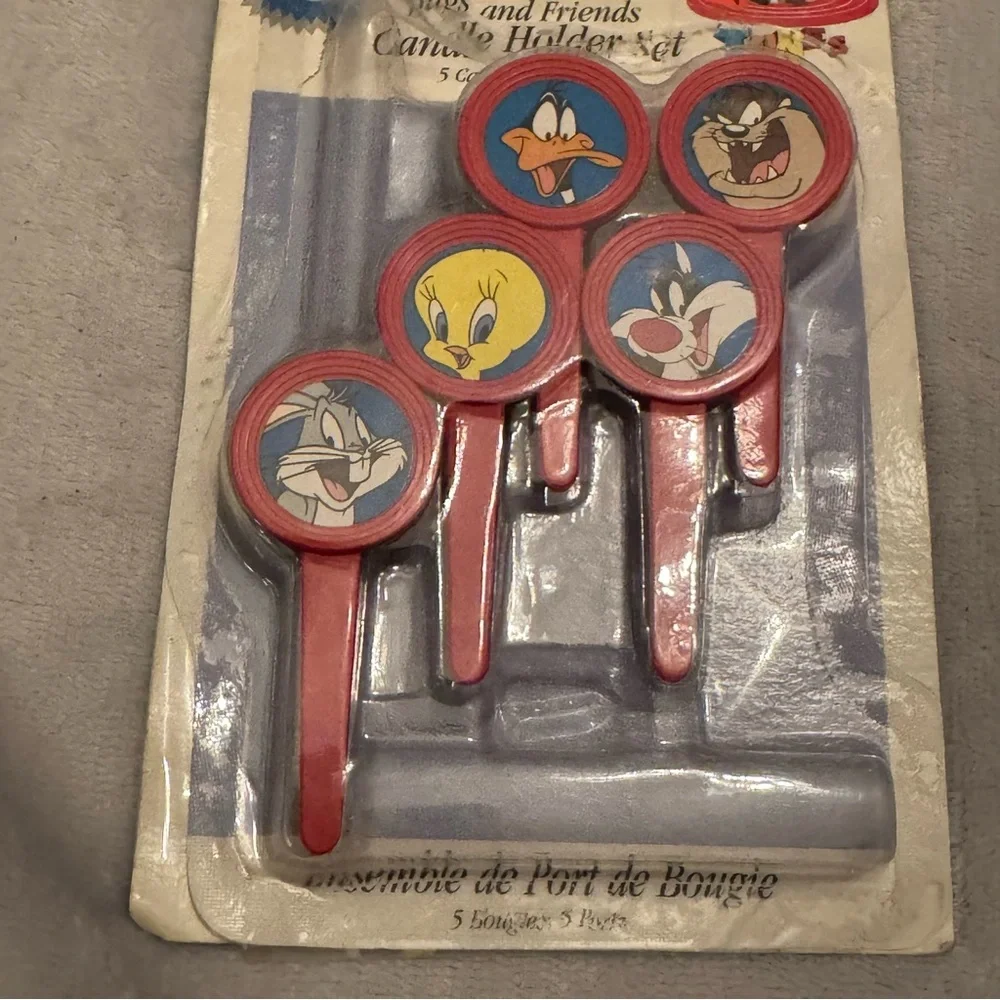 Vintage Wilton Looney Tunes‎ Candle Holders for Cakes Lot Bugs Tweety Taz